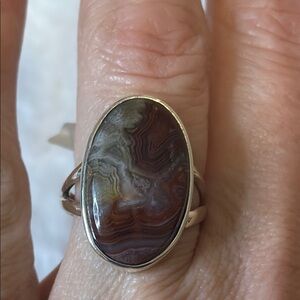 NEW Natural Mookite Jasper Sterling Silver Ring size 7